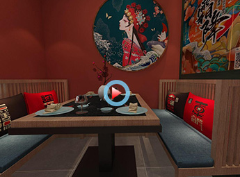 酸菜愛(ài)上魚(yú)火鍋店設(shè)計(jì)裝修全景案例效果圖